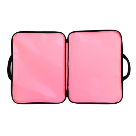 Folder for drawings and drawings A3, 470 x 350 x 20 mm, handles, textile, calligrata standard, pink density 600d-6