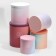 Set of round boxes 5 in 1, gift packaging, Panton 08, 23 x 23 x 25 - 15 x 15 x 15 cm