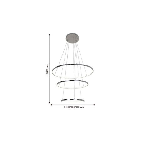 Suspension chandelier Giro 400/600/800 mm, LED 95W-1