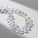 Bracelet "Brill" beads, rainbow color in silver, 16 cm