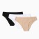 Set of women's panties slips (3pcs), white/black/beige color, rr 46 (m)