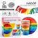A set of paper dishes is a one -time rainbow ”: 6 plates, 1 garland, 6 glasses
