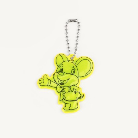 The reflective element "Mouse", bilateral, 6 × 5 cm, yellow color-2