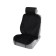 Caps on the seats, in front of+ass, velor, black, set 5 pcs