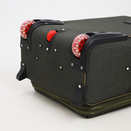 Middle suitcase 24 ", lightning department, code castle, 3 wheels, 2 outer pockets, khaki color-7