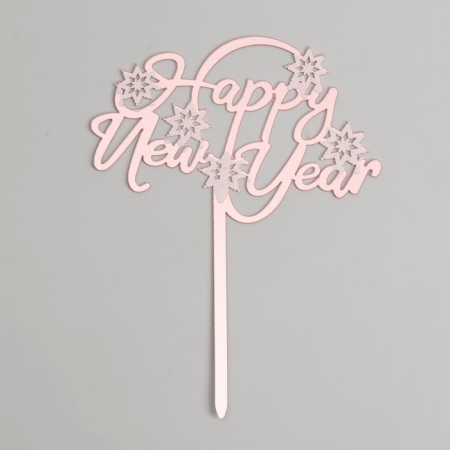 Topper "Happy New Year", color pink gold