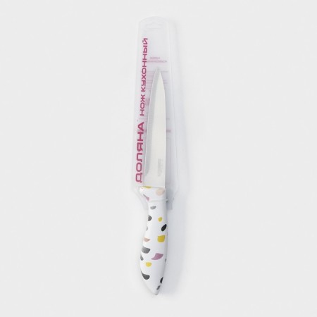Knot Comeland Sparkle Dolyana Kitchen, blade 12.5 cm, white color-4