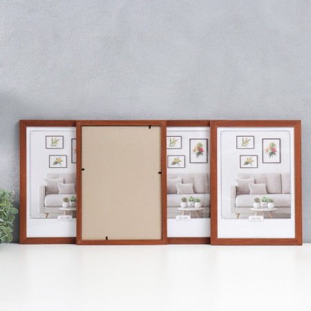 Set of photo frames MDF "OfficeSpace" 21x30 cm, 4 pcs, Italian walnut (plastic screen)-2