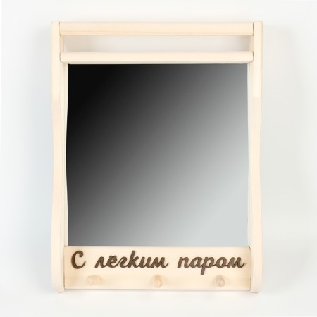 Mirror "Carved with a light steam" with a shelf 45x33 cm-3