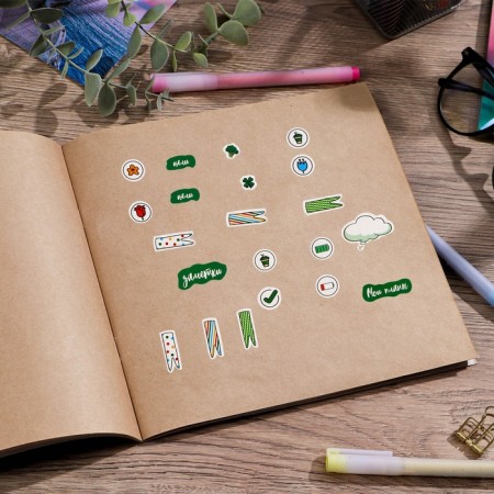 Paper stickers for the diary "Notes", 4 × 23 cm-2