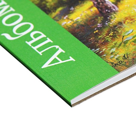A4 watercolor album, 10 sheets on the tear -off gluing "Native Spaces", hard substrate, matte lamination, embossing, block 200 g/m2-4