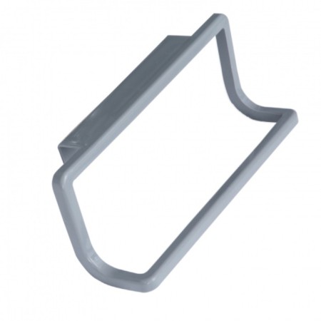 Hanger for towels, plastic, 22.5x6x9 cm, gray color-1