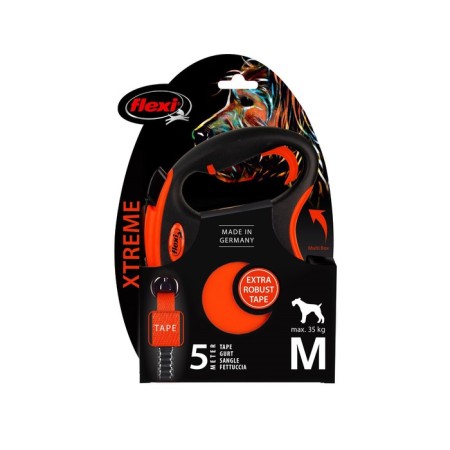 Roulette FLEXI XTREME TAPE M (up to 15 kg) tape, 5 m black/orange-1