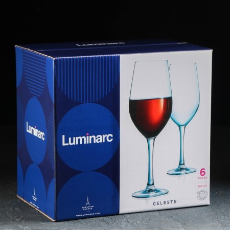 Set of glass glasses for the wine "Selest", 580 ml, 6 pcs-1