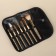A set of makeup brushes “Dams”, 7 objects, a button cover, multi -colored
