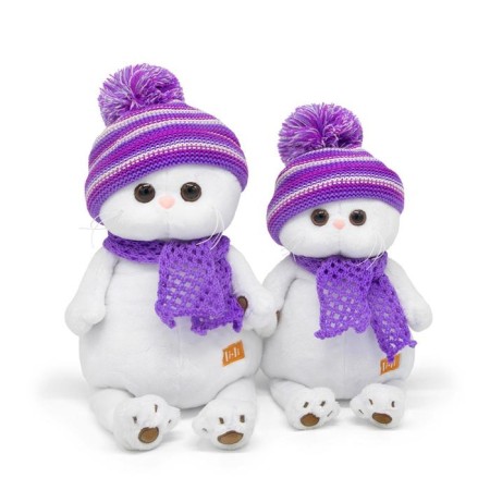 Soft toy "Lee-Lee in a lilac knitted set", 24 cm-3