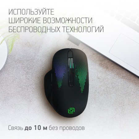 Mouse call 636LWC black optical (1600DPI) wireless USB/USB-C for a laptop (6but)-6