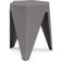 Stool Korner plastic, gray 36x42x46 cm