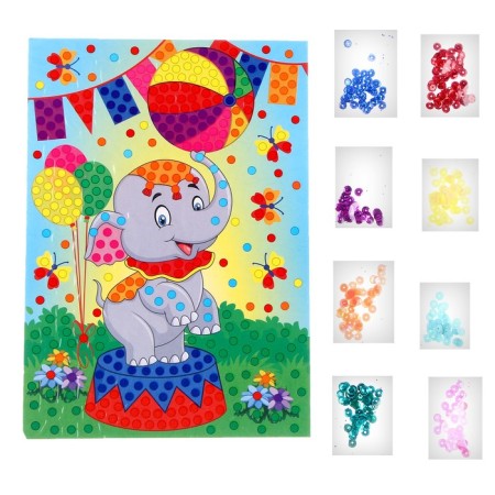 Painting from the sequins "Elephant"-1