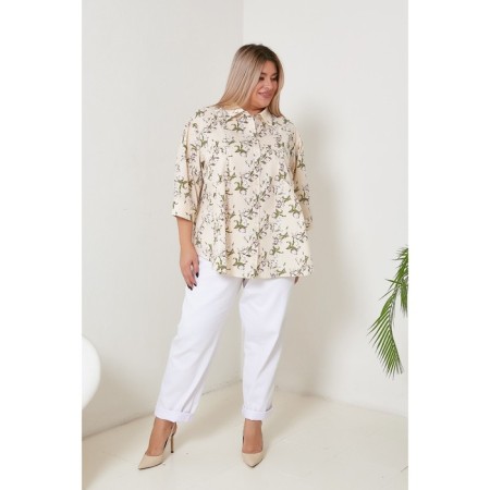 Female shirt, size 60, beige color-2