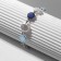 Bracelet "Night" with pearls, colored in silver, l = 16 cm
