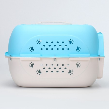 Carriage for animals is plastic, 47.5 x 33 x 31 cm, blue-2