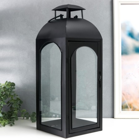 Climber Metal "Lantern Dome" Black set 2 pcs 14.5x14.5x35 cm 47x18x19 cm-2