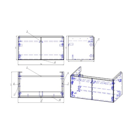 Cersanit Color 80 sink for COM/Color 80, suspended, white color-1
