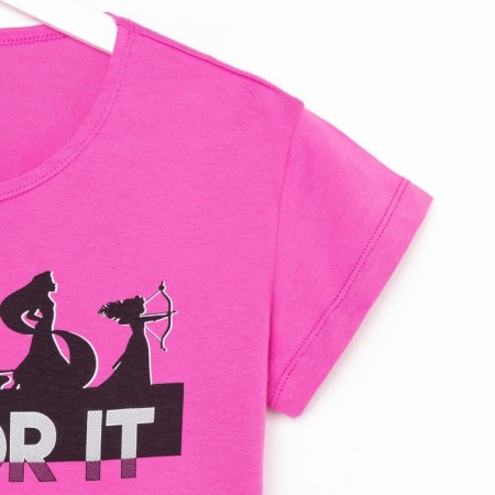 T -shirt "Go for it" princesses, pink color-2