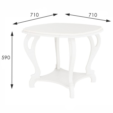 Coffee coffee table, 710x710x590, dairy oak-1