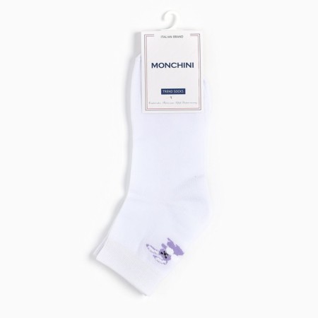 Women's socks, white color/hare, size 35-37-4