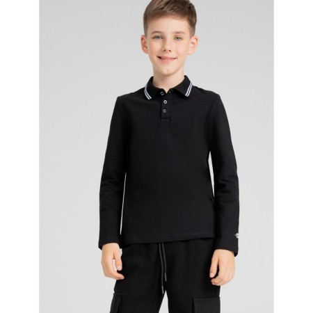 Polo for the boy PlayTode School Boys, height 176 cm, black color-1