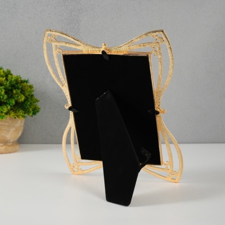 Photo frame Metal 13x18 cm "Four -leaf from rhinestones" 19x24.5 cm-3