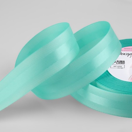 The tape is decorative, repression/satin, 25 mm, 18 ± 1 m, tiffany color