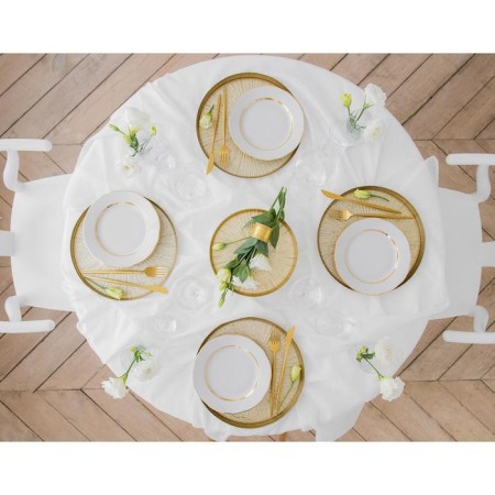Plate "olives", d = 20 cm, white color with gold chaser-5