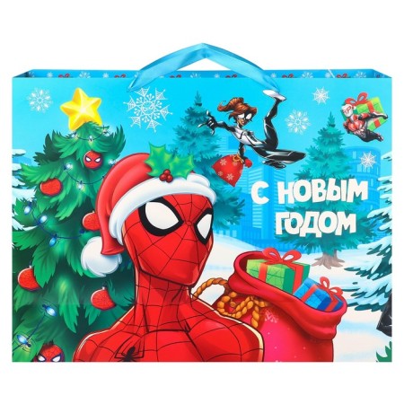 New Year. Gift package, 61x46x20 cm, packaging, spider-man-4