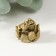 NECSK Polystone bronze "Little toad in the lotus" 2.5x2.5x2.5 cm
