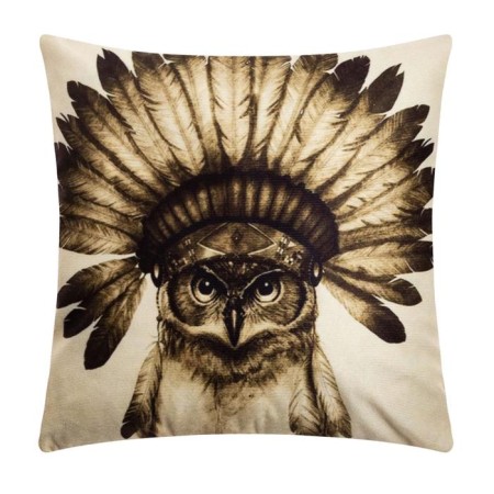 Pillowcase decorative Ethel "Owl" 40x40 cm, velor