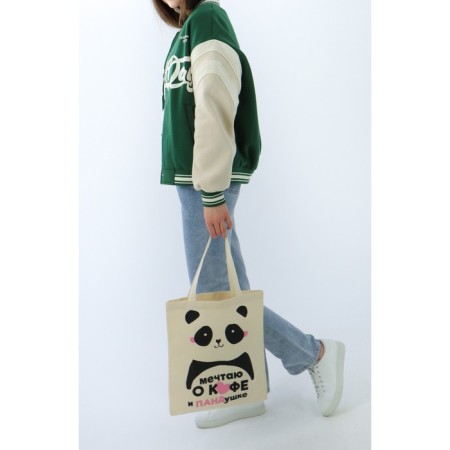Chopper for children for a panda girl without lightning, without lining, beige color-5