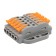 Terminal of QMS 222-425p Passing 5 poles, with an mounting platform (0.08-4 mm²), gray (20 pcs.