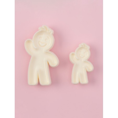 Printing for the test and mastic of the valve "Gingerbread man", set 2 pcs, plastic, dairy-2