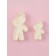 Printing for the test and mastic of the valve "Gingerbread man", set 2 pcs, plastic, dairy