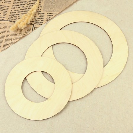A set of basics for the macram "Circle", D = 20/25/30 × 0.3 cm, 3 pcs