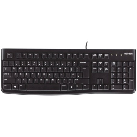 The keyboard wired Logitech USB K120 ANSI EN/RU 920-002583 Black