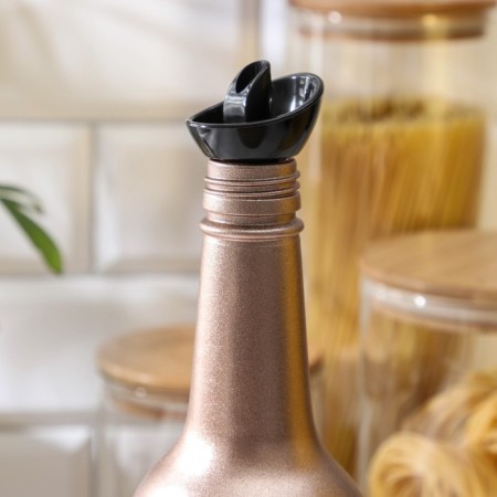 Glass bottle for sauce and oil "metallic", 700 ml, color mix-1