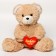 Soft toy "I love you", Bear, Mix Colors