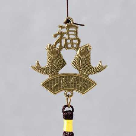 Wind Music Metal "Lakshmi and Carp" 8 bells 66 cm-4