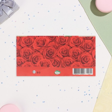 Money envelope "Congratulations!" embossing, red roses, 8.5 x 16.5 cm-2