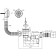 Siphon for the bathtub "Ani Plast" E255, adjustable with the release, overflow 1 1/2 ", flexible pipe