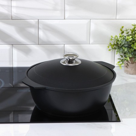 Frying "Tradition", 4 l, d = 28 cm, h = 11 cm, aluminum cover, anti -stick coating, black color-4